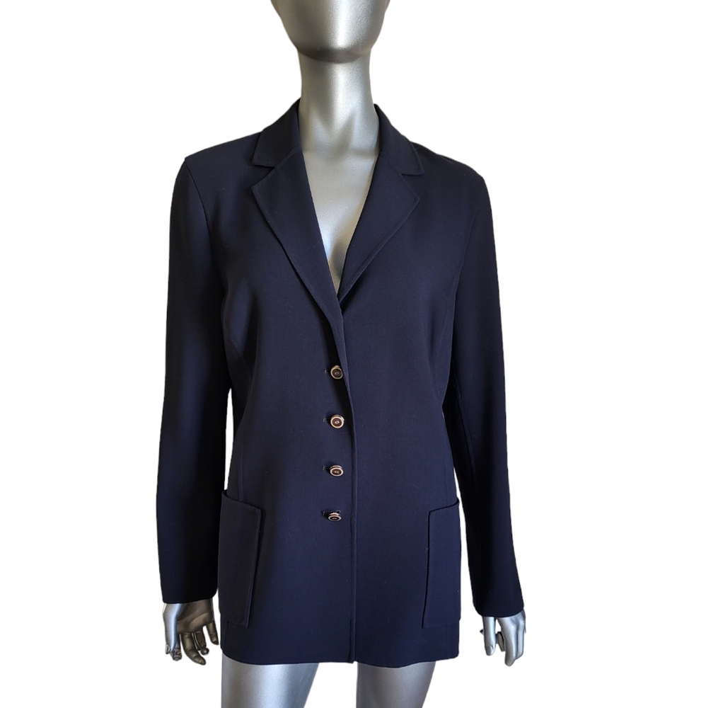 46. Escada Black Lined Blazer - Size Large/42
